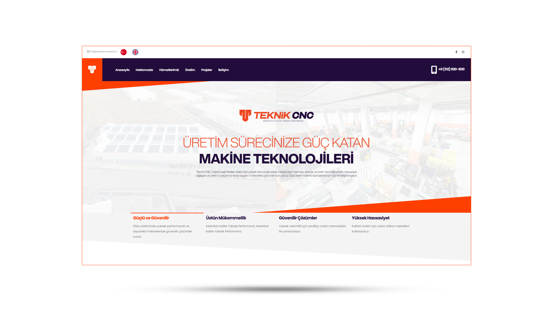 Teknik CNC Tanıtım Sitesi galeri görseli 1